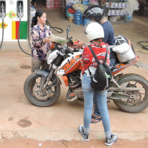 瓶から給油します