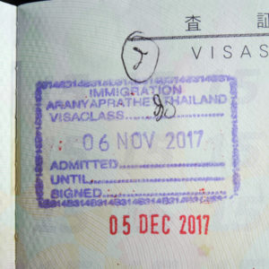 2回目のタイ陸路入国なので②と書かれています。